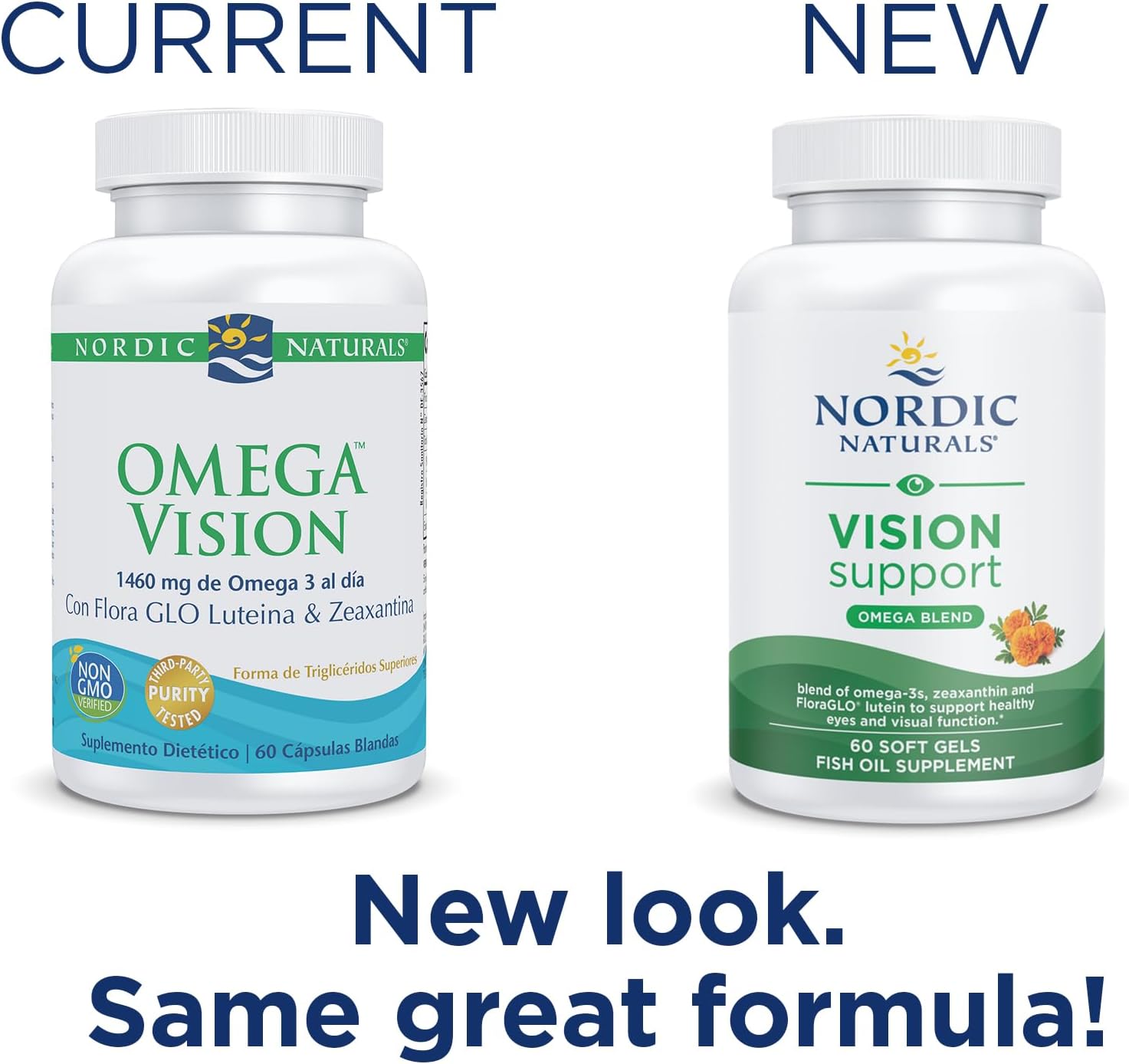 Nordic Naturals Omega Vision, Lemon - 60 Soft Gels - with Zeaxanthin and FloraGLO Lutein, for Healthy Eyes and Vision - 30 Servings